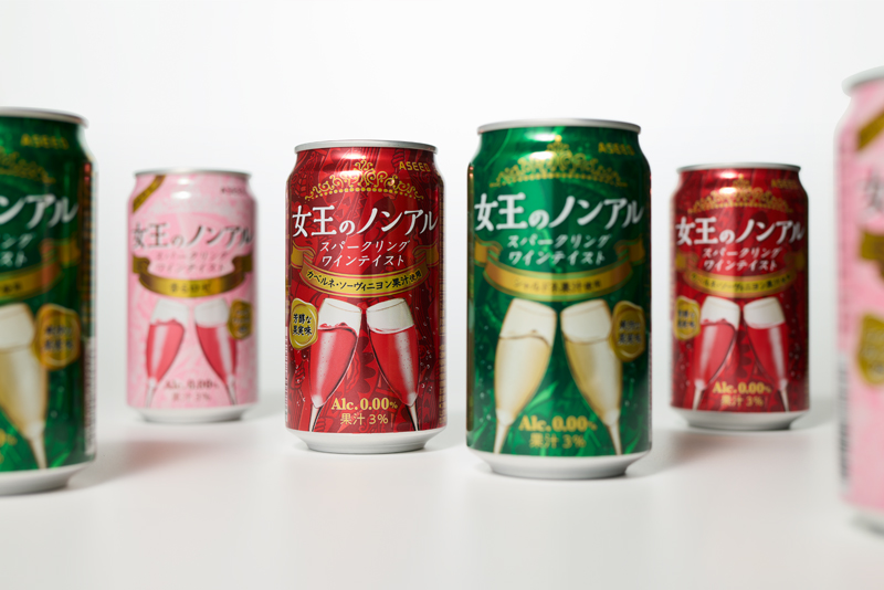 女王のノンアル  スパークリングワインテイスト カベルネ・ソーヴィニヨン、女王のノンアル  スパークリングワインテイスト シャルドネ、女王のノンアル  スパークリングワインテイスト 香るロゼ画像