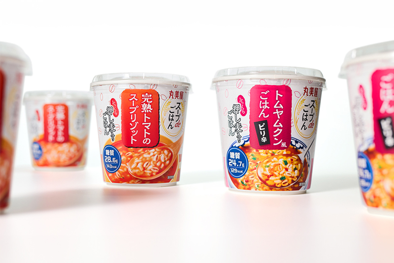 スープdeごはん＜完熟トマトのスープリゾット＞、スープdeごはん＜トムヤムクン風ごはん＞画像