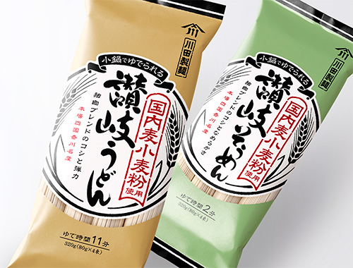 川田製麺　国内麦小麦粉使用　讃岐シリーズの画像